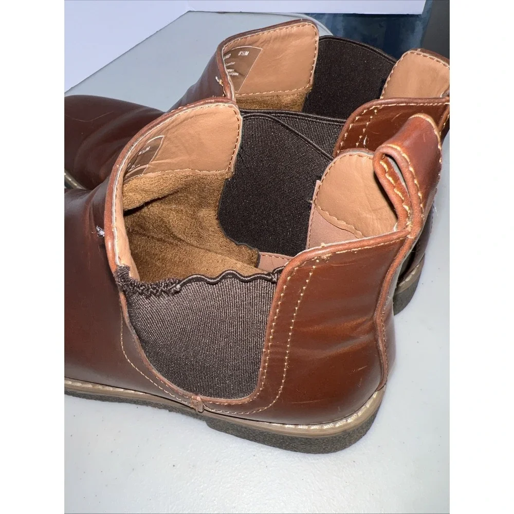 DEER STAGS Chelsea Boots Mens 8.5 M Rockland Brown Memory Foam Shoes